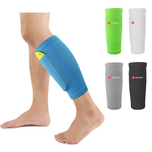 Shin Guards Soccer Football Canilleras Support Sock Nylon Leg