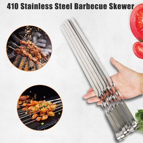 Barbecue Grill Stick 55cm 21.65 BBQ Tools Barbecue Supplies BBQ Skewers Kitchen Tools 6pcs Long Handle Shish Kebab