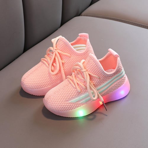 Kids Shoes Size 27 For 4 Years-4.5 Years Children Boys Led Light Luminous  Sport Kids Sneakers White