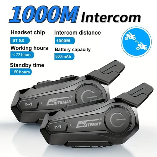 E1 Motorcycle Helmet Intercom Bluetooth5.0 Wireless Headsets to 2