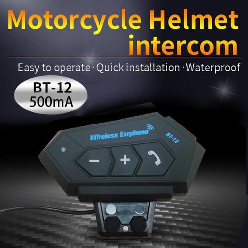 Motorcycle BT Helmet Headset Wireless Hands free call Kit Stereo