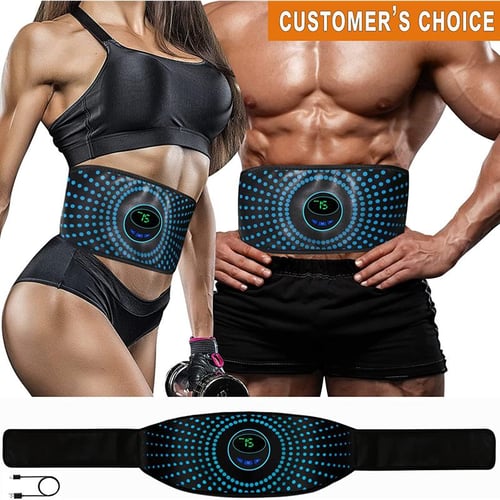 EMS ABS Rechargeable Wireless Abdominal Muscle Stimulator Smart Fitness  Massage Sticker Weight Loss belt Body Slimming belt