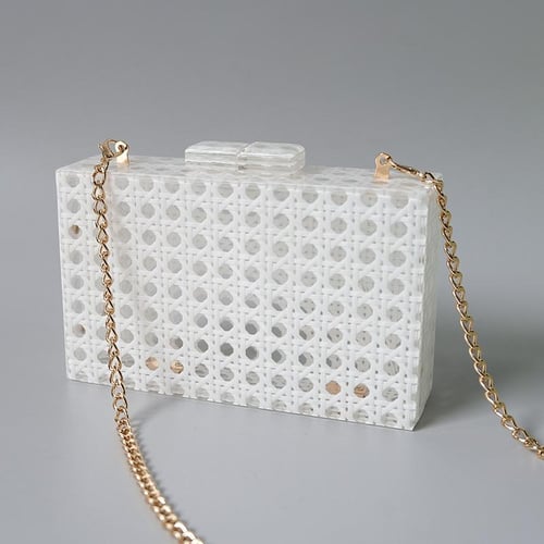 White evening handbags hot sale