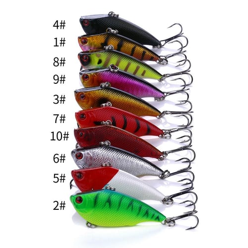 1pc 5colors VIB Fishing Lure Plastic Shallow Lure for Perch Pike