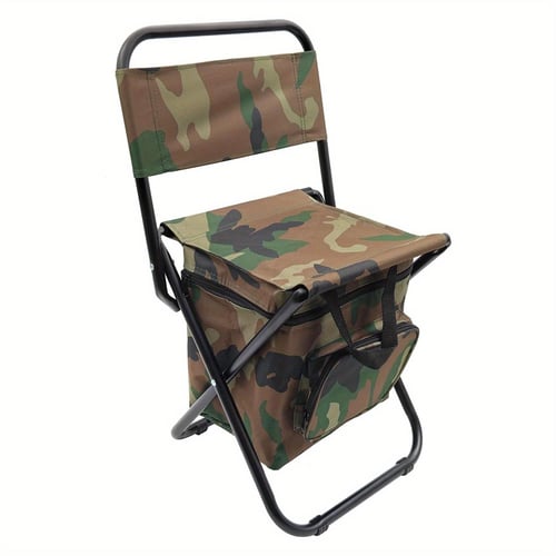 Foldable Camping Chair with Cooler Bag,Lightweight Fishing Chair