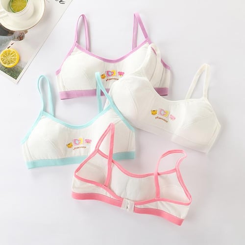 Kids Girls Bra Comfortable Puberty Girls Underwear Young Girl Students  Training Bra Underwear Vest for Teenage Children (Color : Pink, Kid Size :  14) : : Clothing, Shoes & Accessories