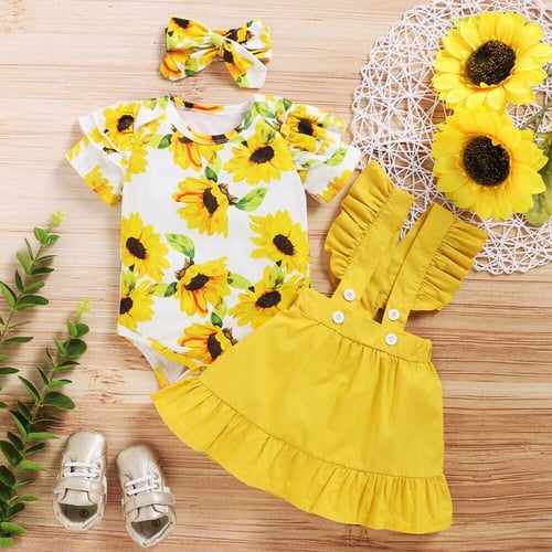 Baby girl hotsell sunflower romper