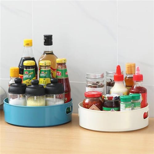 Countertop Spice Organizer Snack Box Condiment Jars with Tray Food Storage  Box