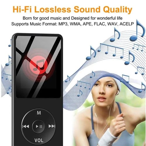 32GB Mp3 Player with Bluetooth 5.0,Play Music up to 30 Hrs.Portable Digital  Lossless Music MP3 MP4 Player with FM Radio, Voice Recorder, Super Light