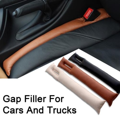 2Pcs Faux Leather Car Seat Gap Plug Leakproof Car Seam Stopper