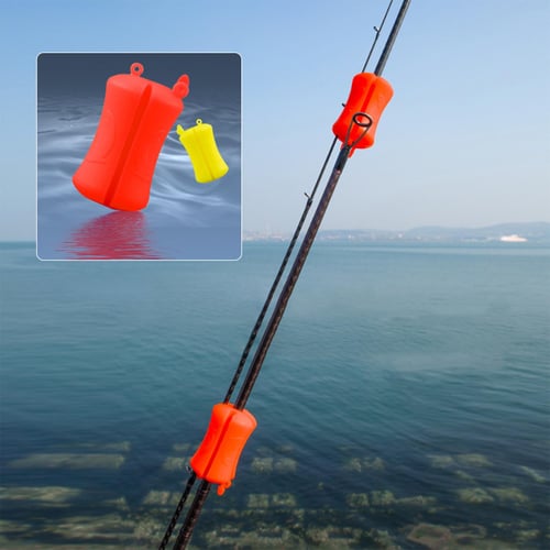 Cheap Fishing Rod Silicone Fixed Ball 3/6/8MM Holes Scratch Free Colorful  Mini Wear Resistant Reusable Fishing Pole Protector Clip Holder Fishing