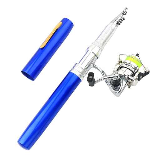 Portable Pen Shape Fishing Rod Telescopic Aluminum Alloy Fishing