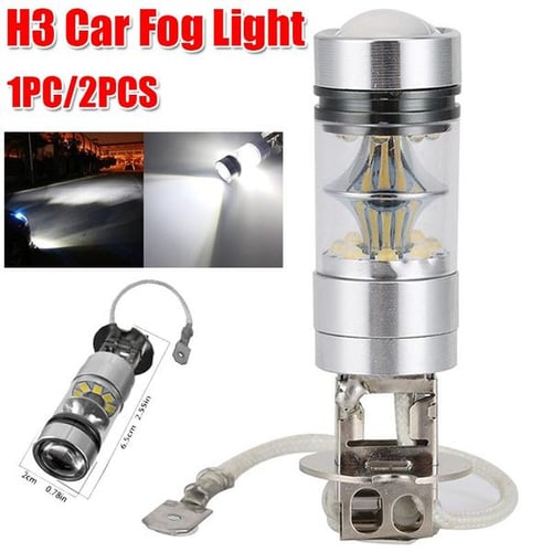 H4 All in One 100W 10000LM CREE LED Headlight DRL Kit/High/Low Beam/Fog  Lamp Kit Light Bulbs White (H4, White)