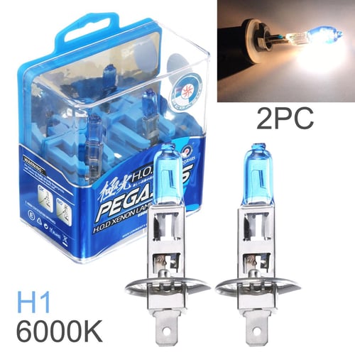 2PCS H7 6000k Car Headlight Halogen Bulbs 12V Super Bright White Effect  100W Xenon Headlight Daytime Replacement Bulb Lamps - AliExpress