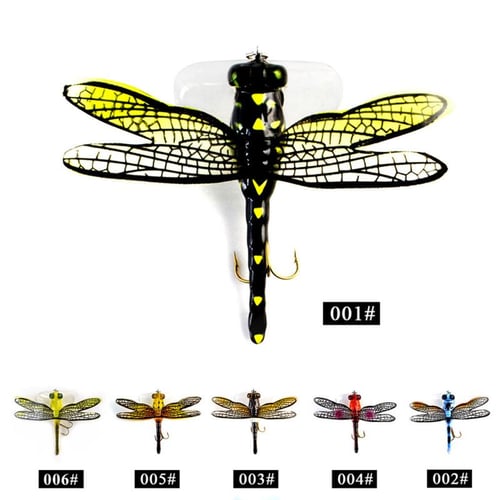 Silicone Artificial Dragonfly Shaped Fishing Lure With Hook Weight