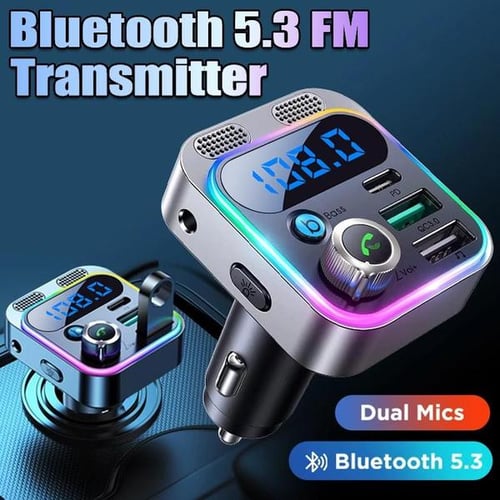 Bluetooth FM Transmitter Auto Radio MP3 Player QC 3.0 Adapter Dual