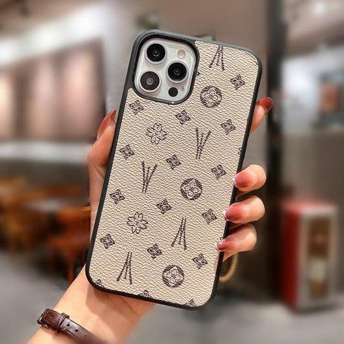 Luxury Leather Brand Phone Case For iPhone 14 13 12 11 Pro max X XR Xs max  7 8 Plus soft Square Cover Fundas Male Woman - buy Luxury Leather Brand  Phone