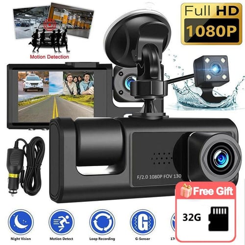 Vtopek 170° HD ADAS Dash Cam Car Radio USB DVR Front And Rear