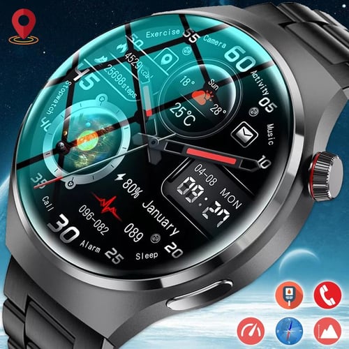 For Huawei GT4 Pro GPS Smart Watch Men Watch 4 Pro AMOLED 360*360 HD Full  Screen Touch Blood Sugar BT Call NFC Sports SmartWatch