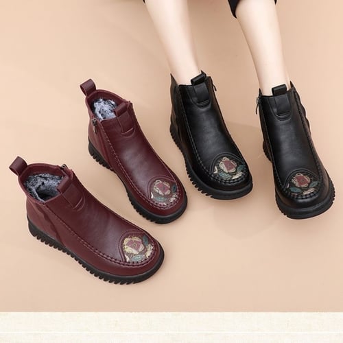 Moccasin ankle boots womens hot sale