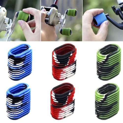 Baitcaster Grips Fishing Reel Handle Grip Sleeve With Silicone Elastic  Silicone Reel Non-Slip Baitcaster Knob Decorate Covers