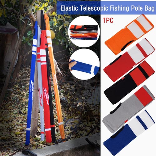 1Pc Elastic Telescopic Fishing Pole Bag Fish Rod Protection Sleeve