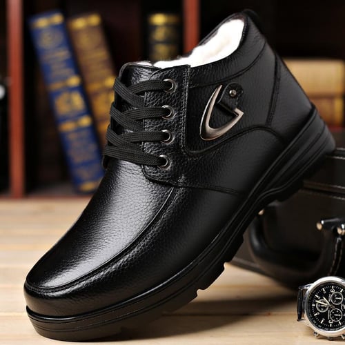 Mens fleece lined hot sale ankle boots