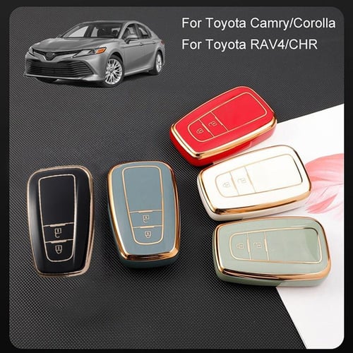 4 Button Car Key Case Cover for Toyota Camry Corolla RAV4