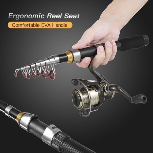 Fishing Rod and Reel Combos Telescopic Fishing Pole with Spinning