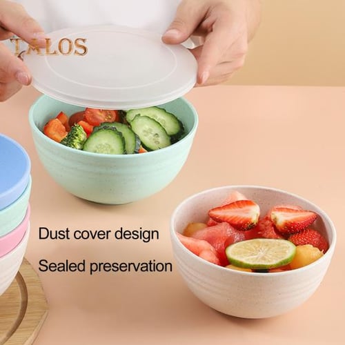 X Large Microwave- Cereal Dishwasher Bowl 4pcs Plastic Bowls