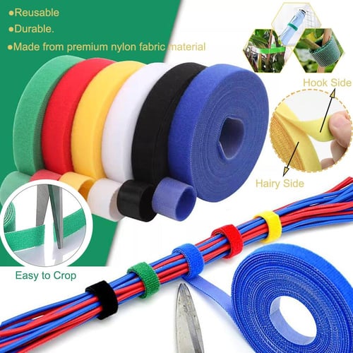 Reusable Fastening Tape Cable Ties 10mm ,12mm,14.5mm Double Side Hook Roll  for Communication, Office, Home (5m) - buy Reusable Fastening Tape Cable  Ties 10mm ,12mm,14.5mm Double Side Hook Roll for Communication, Office