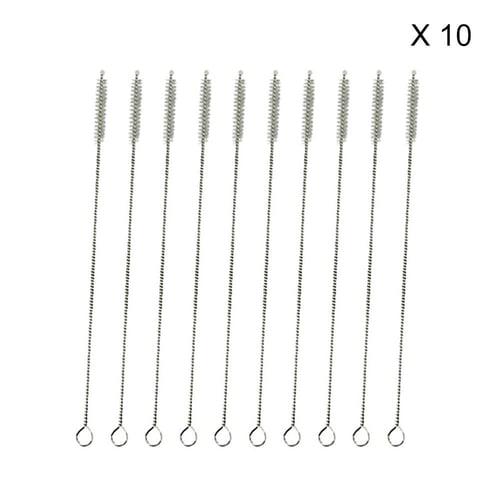 10pcs Nylon Straw Cleaners Cleaning Brush Drinking Pipe Cleaners Stainless  Steel Glass