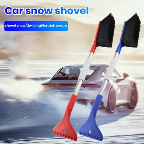Car Snow Brush Ice Scraper Aluminum Alloy Long Handle EVA Sponge