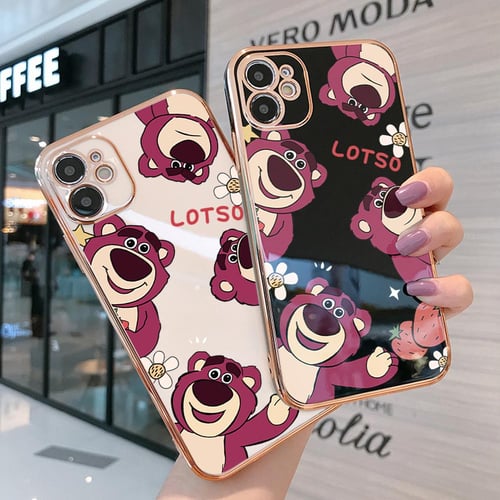 Cute Cartoon Lotso Bear Square Edge Pattern Design Luxury Plating