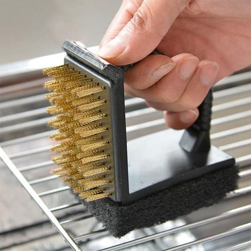 Stainless Steel Bbq Brush Barbecue Grill Brush Wire Bristles Scraper Bbq  Grate Cleaner Multi Functional Outdoor