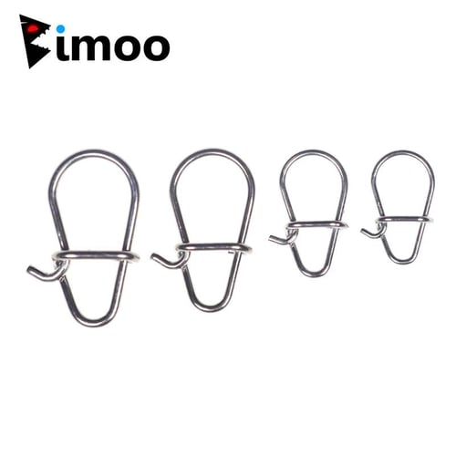 Bimoo 100pcs Stainless Steel Safety Fast Clip Lock Pin Oval Snap