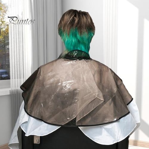 Barbería Accesorios Waterproof Salon Hair Dye Neck Collar Haircut Wrap  Hairdressing Shawl Silicone Hair Cutting Cape