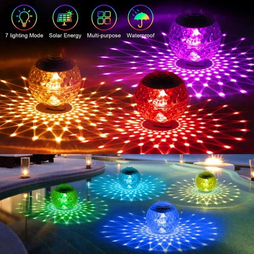 LED Solar Floating Light Waterproof Swimming Pool Lamp Garden