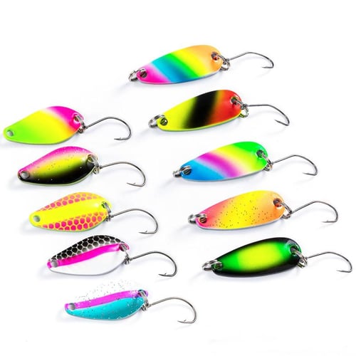 10pcs Fishing Lures 2g/3g Spoon Baits With Single Hook Bionic Fake