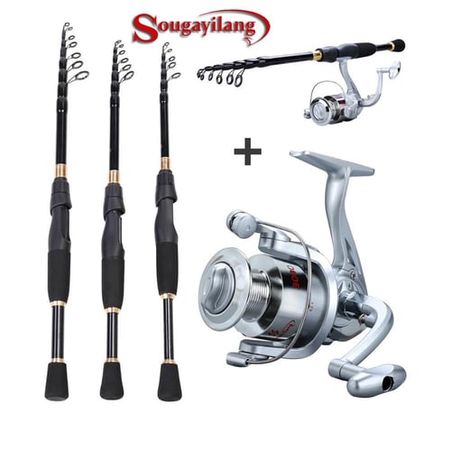 1.8-2.4m Spinning Fishing Rod set Ultralight Weight Pole Fishing