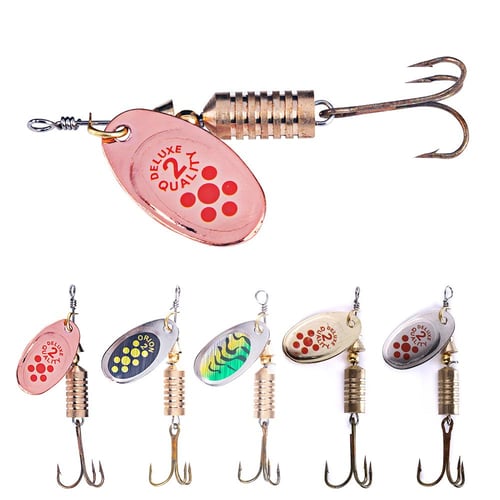 Fishing Spoons Metal Lures Kit,Colorful Hard Spinner Baits Salmon