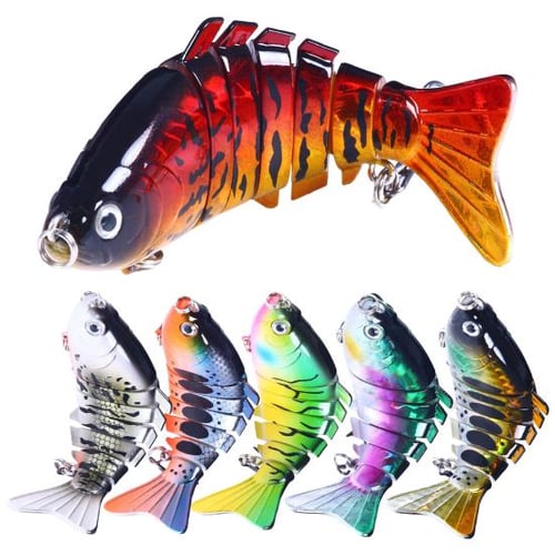 10cm/15.6g 7 Sections Lure Bait Hook Fish Tackle Sinking Wobblers