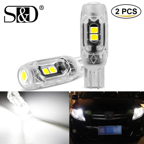 2Pcs T10 Led Bulb 168 194 W5W LED Canbus 5SMD 2835 Car Interior Lights WY5W  Wedge Parking License Plate Lamp Automobiles 12V White Red Yellow Blue -  buy 2Pcs T10 Led Bulb