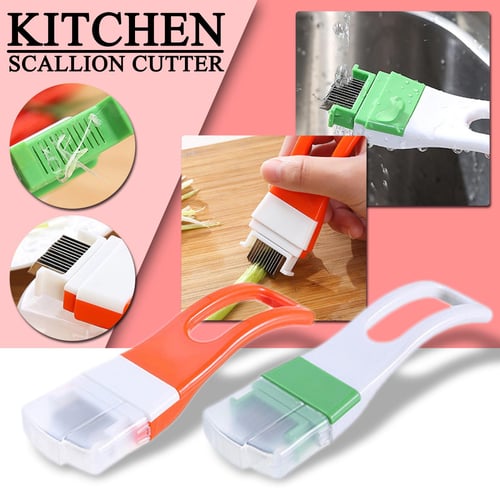 1PC Onion Shredder Garlic Crusher Cutter Knife Green Spring Onion Slicer  Pepper Graters Chilli Vegetable Chopper