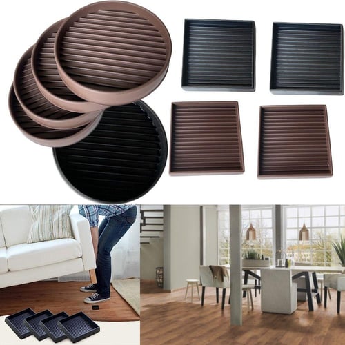 Rubber Square Round Non Slip Furniture Pads Coasters Caster Cups Chair Feet Stoppers S Reviews