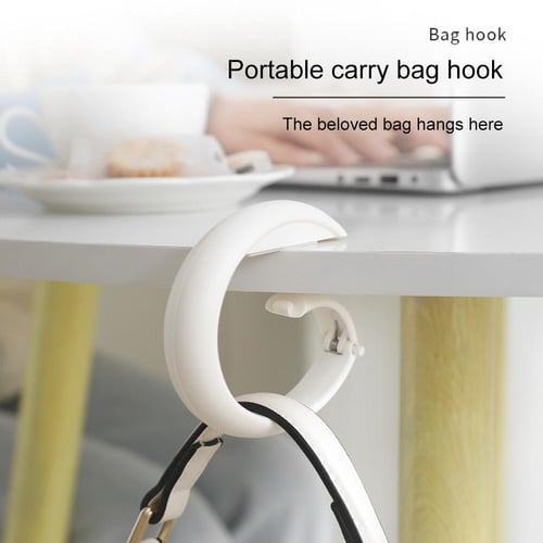 Portable Plastic Bag Hook For Hanging Table Purse Bag Hooks Wall