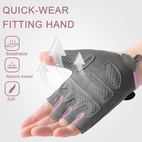 1 Pair Fitness Gloves with Non-slip Texture Breathable Wear