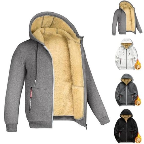 Cheap Men Winter Hooded Jacket Zipper Closure Windproof Long