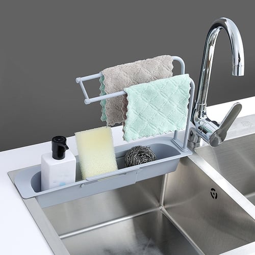 1pc Kitchen Faucet Rack Sponge Drain Basket, Toilet Storage Rack, Kitchen  Faucet Sponge Holder, Stainless Steel Storage Rack Sink Organizer,  Detachable Hanging Faucet Drain Rack For Sponge, Brush, Towel, Scrubbers,  Bathroom And