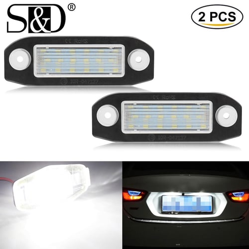 2Pcs LED Car Number License Plate Lights Accessories Lamps Canbus 12V For  Volvo C30 C70 S40 S80 V70 V50 XC70 - buy 2Pcs LED Car Number License Plate  Lights Accessories Lamps Canbus